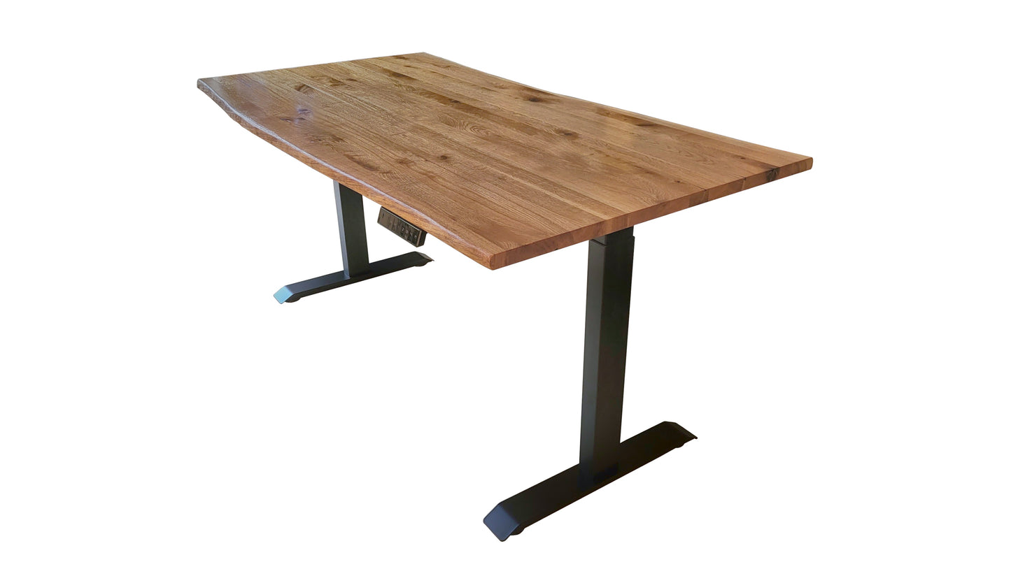Schreibtisch Eiche Waldkante Massivholz
