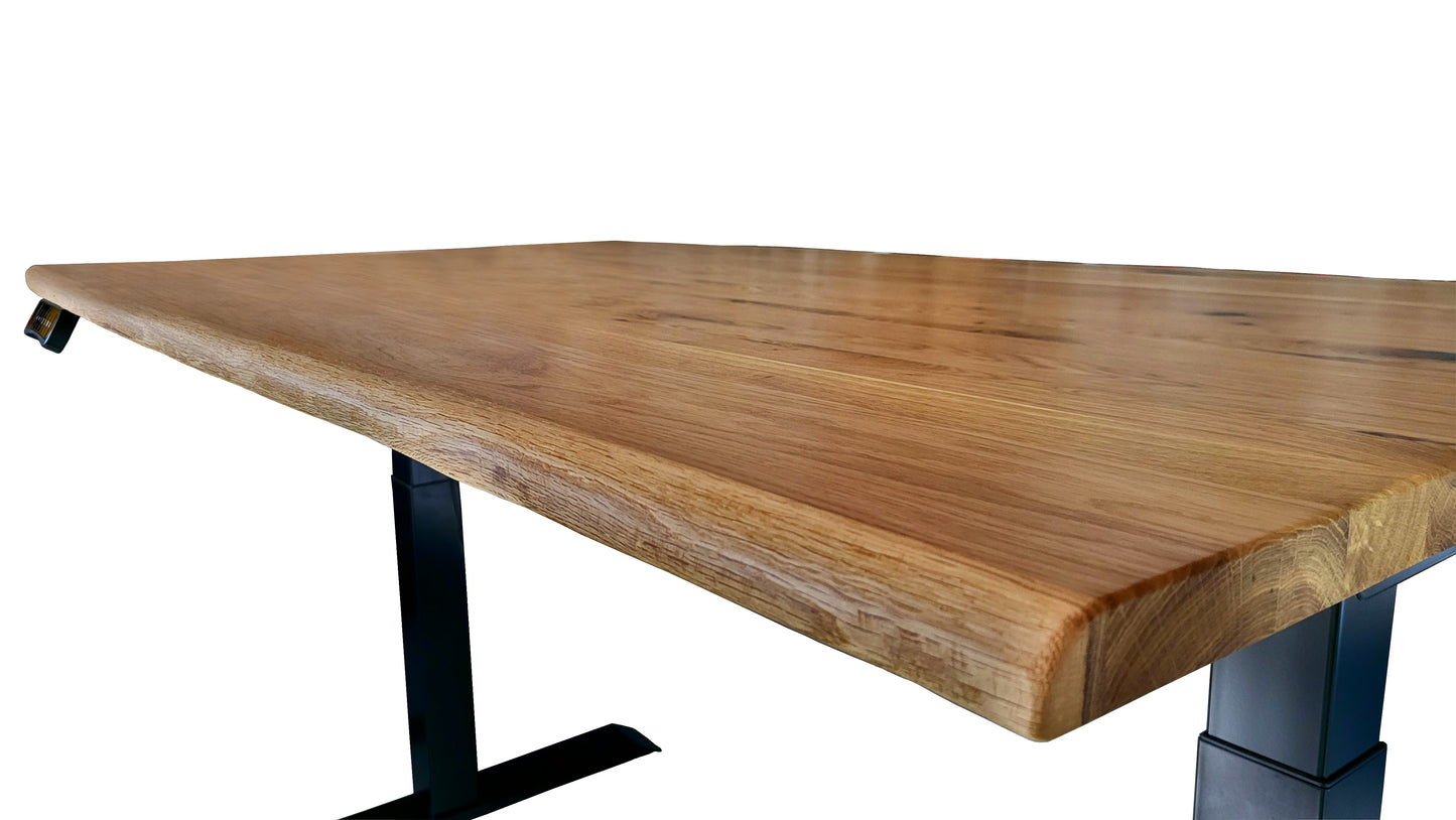 Schreibtisch Eiche Waldkante Massivholz