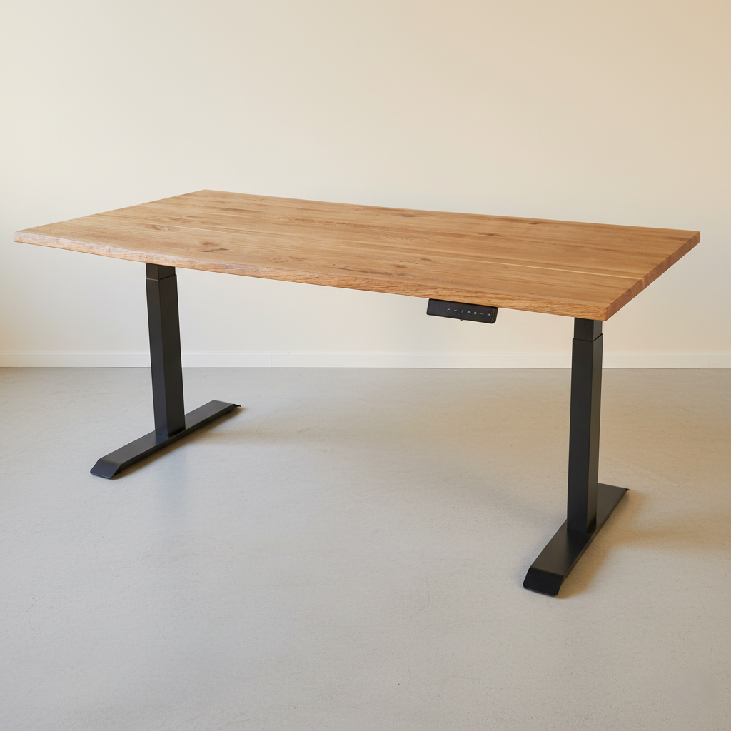Schreibtisch Eiche Waldkante Massivholz